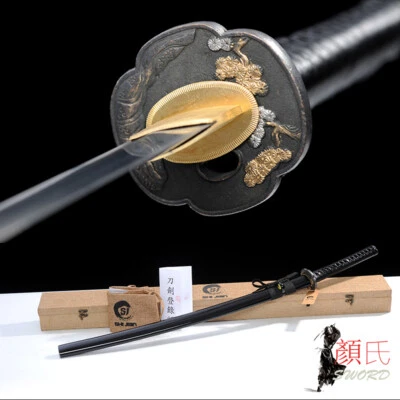 Práctica Espada Damasco Plegable Acero Japonés Samurai Espada Cuero Ito Tsuka Foto 1 de 4