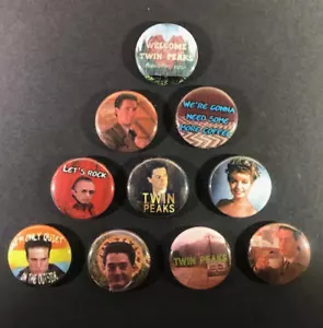 Twin Peaks 1" Pin Knopf Set David Lynch Horror Suspense Mystery - Bild 1 von 2