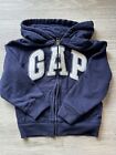 Baby GAP Logo Sweatshirt Hoodie mit durchgehendem Reißverschluss Größe 5T marineblau