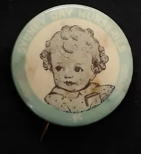 Undated Australia Sydney Day Nurseries 1/- Badge / Pin - Picture 1 of 3