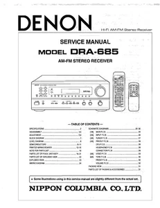 Service Manuel D'Instructions pour Denon DRA-685 - Picture 1 of 1