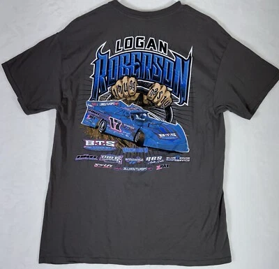 Camiseta Logan Roberson Racing Grande Waynesboro VA Caixa Late Thugg Nasty NASCAR L - Imagem 1 de 4