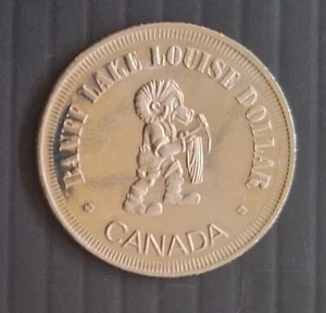 1981 Canada Bow Lake Banff Lake Louise $1 Token - Picture 1 of 4
