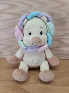 Koala Baby Lion Cream Pastel Mane 9" Plush Stuffed Rattle Baby Soft Toy - Picture 1 of 12