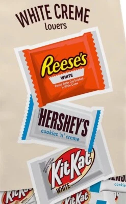 WHITE CHOCOLATES LOVER HERSHEY FUN SIZE VARIETY VALUE BULK PRICE PICK YOURS NOW! - Image 1 of 4