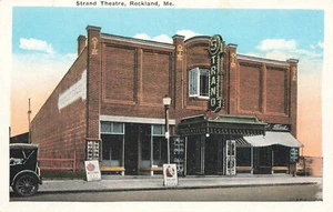 Rockland ME Strand Poster Teatro Vecchia Cartolina Auto - Foto 1 di 2
