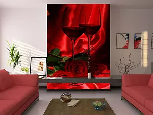 Carta da parati 3D vino rosa rossa 4554 carta da parati carta da parati carta da parati murales Regno Unito - Foto 1 di 6