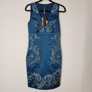Roberto Cavalli Sheath Dress Sleeveless Cocktail Party Size 40 Small 4 - Picture 1 of 14