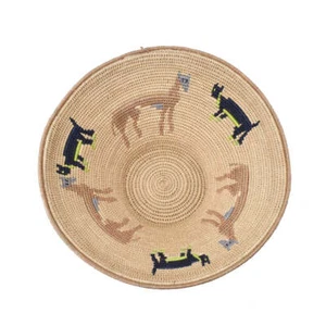 Cesta de animales beige tejida a mano de sisal Eswatini - Imagen 1 de 8