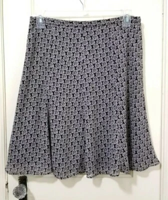 Mujer George TRANSPARENTE FORRADO A Line Falda Acampanada 6 Pequeña Negra Gris Tirar Elástica Foto 1 de 4