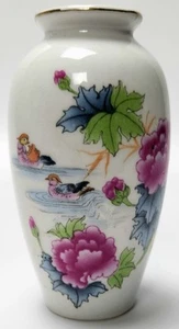 Vintage Miniature Bud Vase Floral Hand Painted Mini Vase 3.5" Porcelain China - Picture 1 of 7