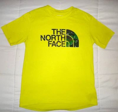 The North Face Boys Medium (10-12) Bright Yellow Logo T-Shirt-Poly/Cotton Blend - Image 1 of 4