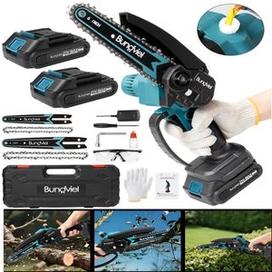Akku Kettensäge 6+8 Zoll Mini Elektro Kettensägen Handkettensäge Mit 2 Akku - Bild 1 von 8