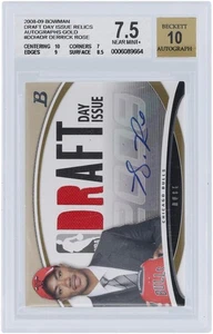 Derrick Rose Bulls Signed 2008-09 Bowman Draft Day #8/10 BGS 7.5/10 Rookie Card - Picture 1 of 4