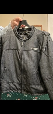 Harley-Davidson Women Size 2XL Black/gray Mingled Denim Biker  Jacket Nice - Image 1 of 4