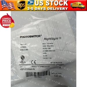 NUOVO 42EF-D2MPAK-F4 SENSORE AB 18 MM CILINDRICO ORIGINALE US Free Tax - Foto 1 di 5