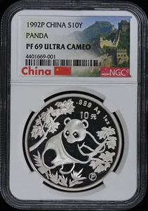 1992P CHINA PANDA S10Y NGC PR69DCAM - Picture 1 of 2