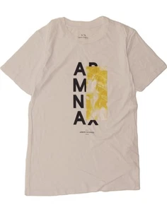 ARMANI EXCHANGE Mens Graphic T-Shirt Top XS White Cotton CC09 - Picture 1 of 3