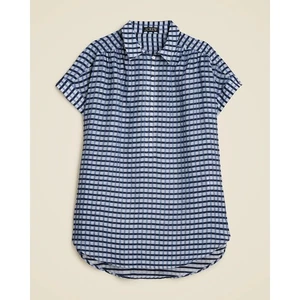 J. Crew Crinkled Tunika Strandkleid Gr. XS Neu mit Etikett Gingham Print Coverup - Bild 1 von 8