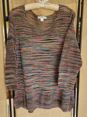 John Paul Richard Sweater, Size L, Multicolor Knit Design - Image 1 of 4