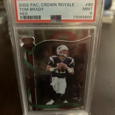 2002 Pacific Crown Royale Tom Brady Red PSA 9 Mint #316/525 Only One PSA 10 RARE - Image 1 of 4