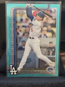2025 Topps Chrome - Freddie Freeman Aqua Refractor /299!! #Dodgers #23 - Picture 1 of 3