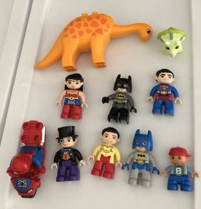 Lego Duplo and Lego Vehicles, Figures and Animals 8 Figures And 2 Animals Bike - Picture 1 of 13
