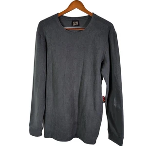 32 Grad Hitze Neu mit Etikett Herren Lg grau Fleece Langarmshirt kuschelig Lagenlook Winter - Bild 1 von 10