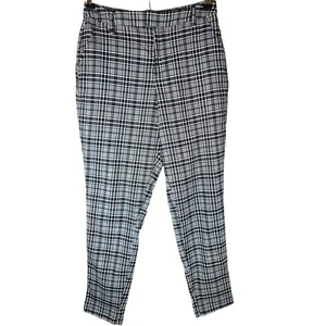 HOT TOPIC Black Gray Plaid Slim Fit Emo Punk Edgy Pants SZ M - Picture 1 of 8