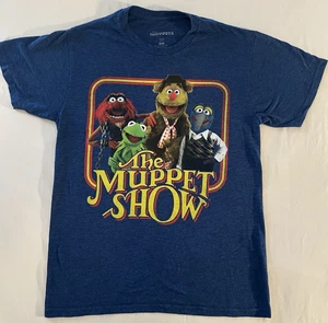 Camiseta The Muppet Show Adulto Pequeño Animal, Kermit, Fonzi y Gonzo Azul - Imagen 1 de 8