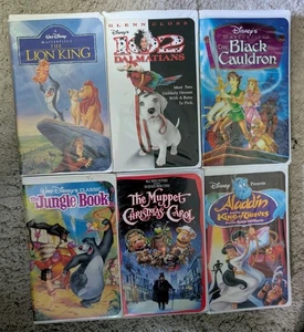 DISNEY VHS LOT 6 Tapes All Classics Clamshell Case Animated Nostalgic Movies - Picture 1 of 10