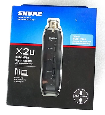Shure X2u XLR to USB Signal Adapter with headphone monitor - NEW - Image 1 of 4