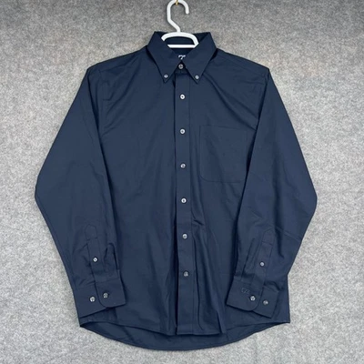 Cutter & Buck Shirt Mens Small Navy Blue Button Down Easy Care Pocket Dress Work - Image 1 of 4
