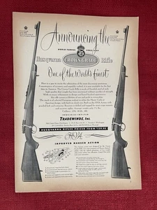 Pubblicità Vintage 1954 Stampa Husqvarna Grado Corona Mauser Action Fucile Pubblicità - Foto 1 di 3