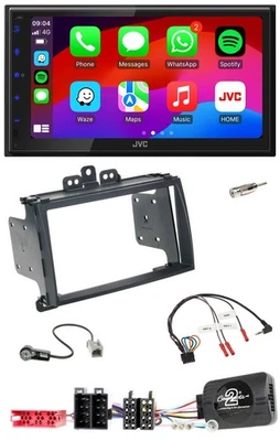 JVC Bluetooth 2DIN Lenkrad DAB USB Autoradio für Hyundai i20 09-12 schwarz - Bild 1 von 4