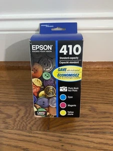 FOTO Epson 410 GENUINA negra y tricolores EXP. 07/2027 SELLADO NUEVO 4 Pack OEM - Imagen 1 de 2