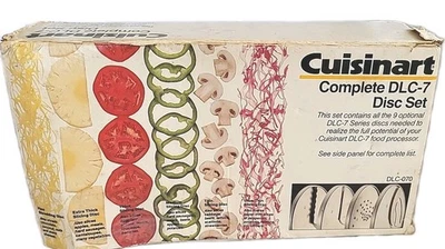 Cuisinart Food Processor Complete DLC-7, 9 Disc Set DLC-070 Made In JAPAN  - Image 1 of 4