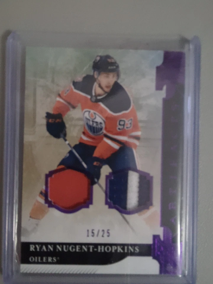 2019 UD ARTIFACTS#10 NUGENT-HOPKINS DUAL 3 COLOR PATCHES 15/25 - Image 1 of 2