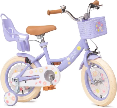 Bicicleta para niñas con cesta para niños pequeños y niños de 3 a 14 años, 12 14 16 18 pulgadas con Tr Foto 1 de 4