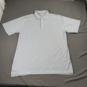 Donald Ross Polo Shirt Mens XL Dog Print Golf Performance Short Sleeve Lightweig - Picture 1 of 8