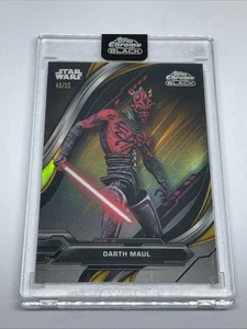 2024 Topps Chrome Black Star Wars stampa corta animata oro Darth Maul /50 #SP-9 - Foto 1 di 2