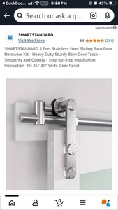 SMARTSTANDARD Schwerlast stabil Schiebetür Scheunentor Hardware Kit - Bild 1 von 3