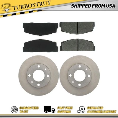 OE Front Centric New Brake Pads and Rotors Kit For 1984-1989 Bertone X-1/9 - Image 1 of 4