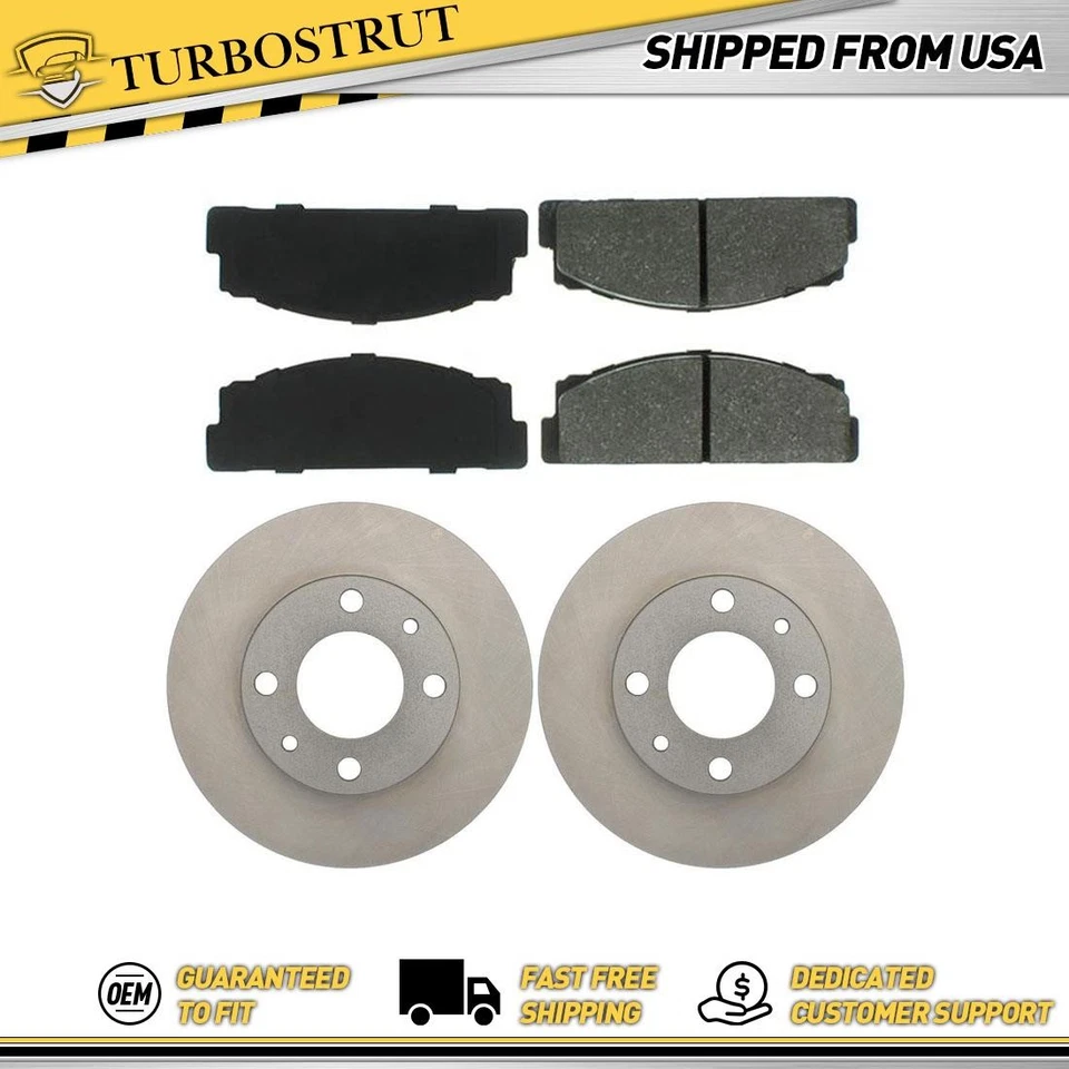 OE Front Centric New Brake Pads and Rotors Kit For 1984-1989 Bertone X-1/9 - Image 1 of 4