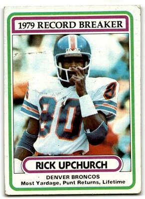 1980 Topps #5 Rick Upchurch Denver Broncos - Image 1 of 2
