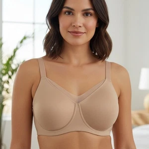 Sujetador Inalámbrico ThirdLove Form 360 Fit 38F Beige Detalle Malla Cobertura Completa Comodidad - Imagen 1 de 7