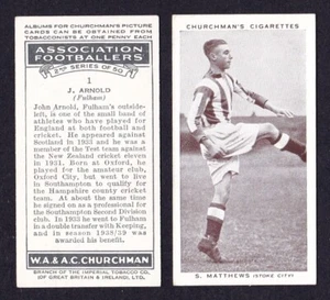 Churchman ASSOCIATION FOOTBALLERS 2nd SERIES 1939 Set Of 50 Stanley Matthews - Picture 1 of 1