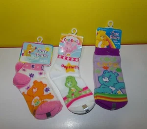 American Greetings Care Bears Socks Oopsie Friend Bear Bedtime Bear Fits 6 & 8  - Picture 1 of 2