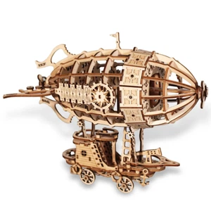 3D Wooden DlY Handmade Airship Assembled Model Building Kit Puzzle Toy - Picture 1 of 8