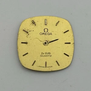 20.2mm Square Omega De Ville Quartz Ladies Wristwatch Dial 1 Hand Spares Parts - Picture 1 of 8
